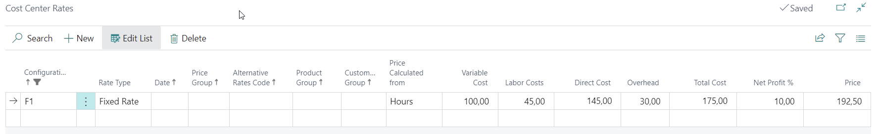 How-to Simple Cost Center - PrintVis Documentation