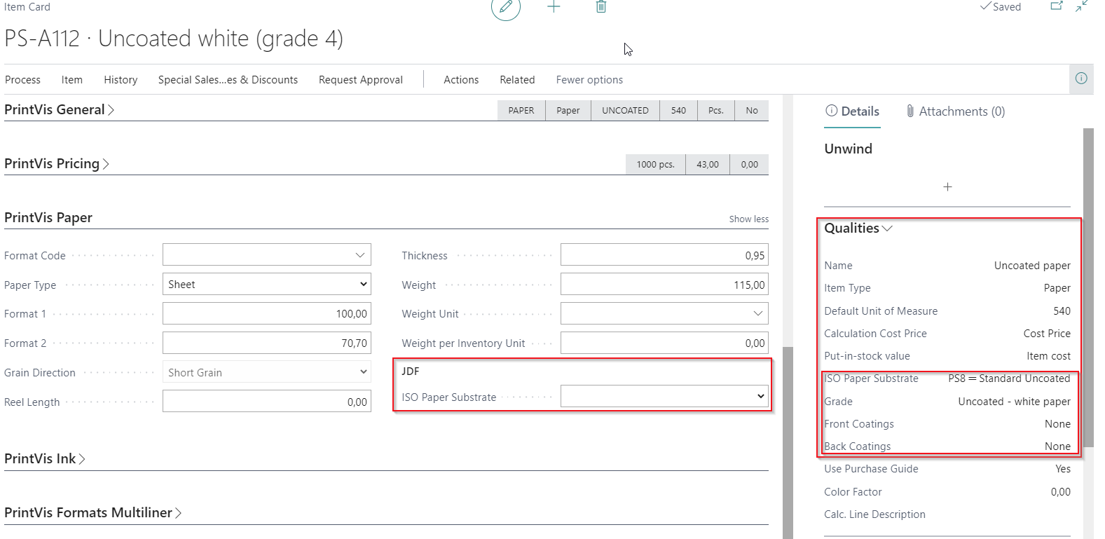 CIM - JDF Setup Data