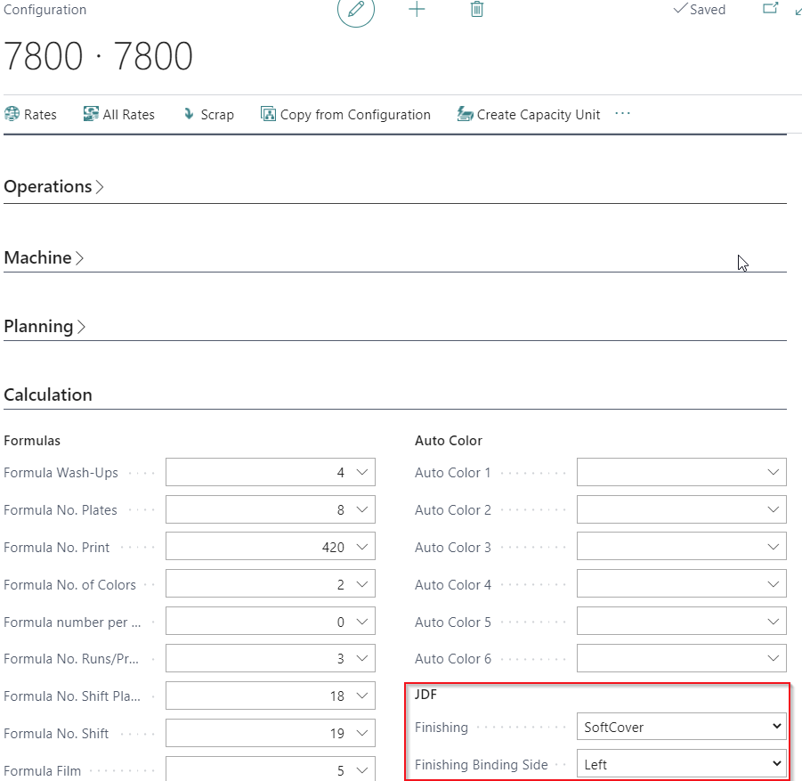 CIM - JDF Setup Data