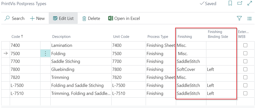 CIM - JDF Setup Data
