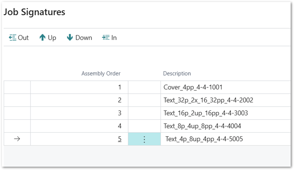 CIM - JDF Setup Data