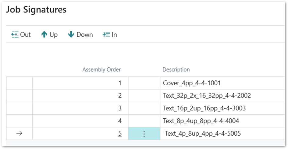 CIM - JDF Setup Data
