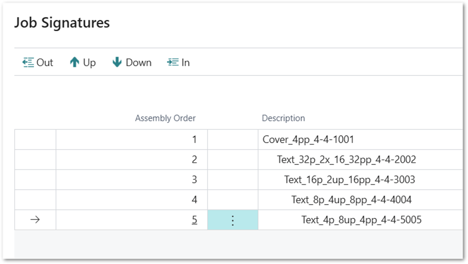 CIM - JDF Setup Data