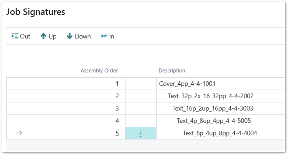 CIM - JDF Setup Data