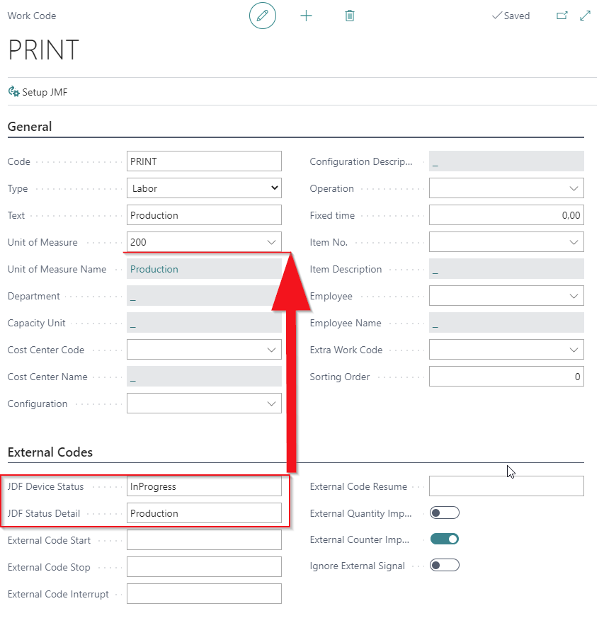 CIM - JDF Setup Data