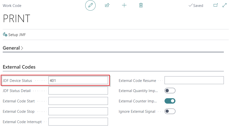 CIM - JDF Setup Data