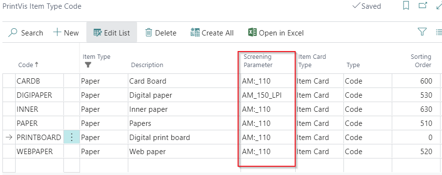 CIM - JDF Setup Data