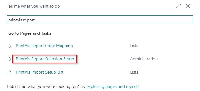 Report Selection