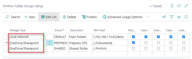 Folder Groups