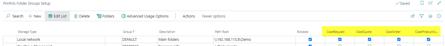Folder Groups