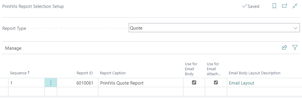Report Setup