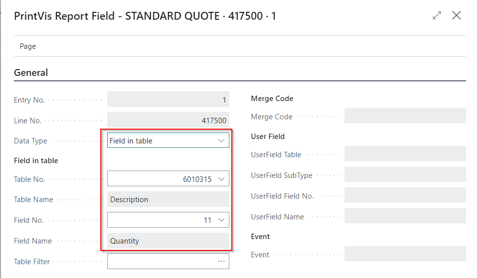 Report Setup