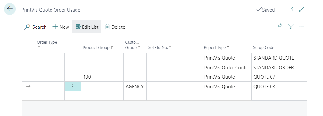 Report Setup