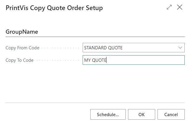 Report Setup